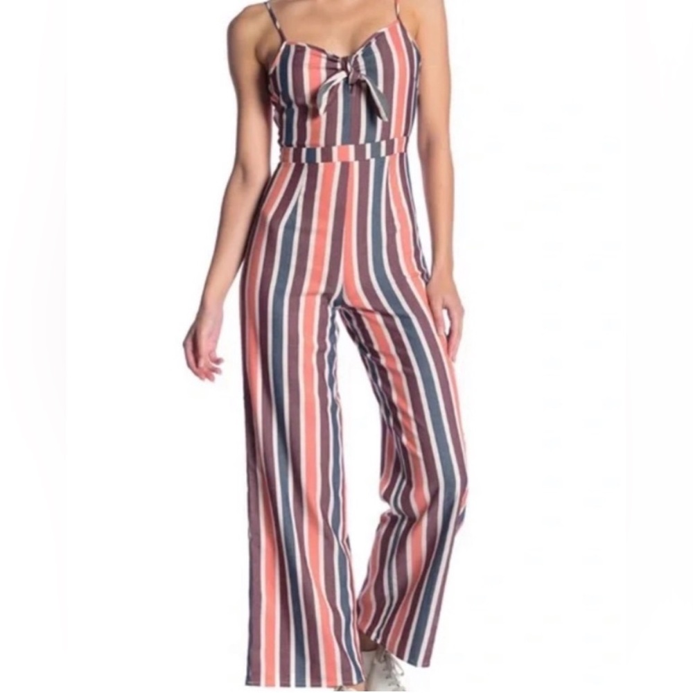 Romeo & Juliet Couture Multicolor Striped Jumpsuit